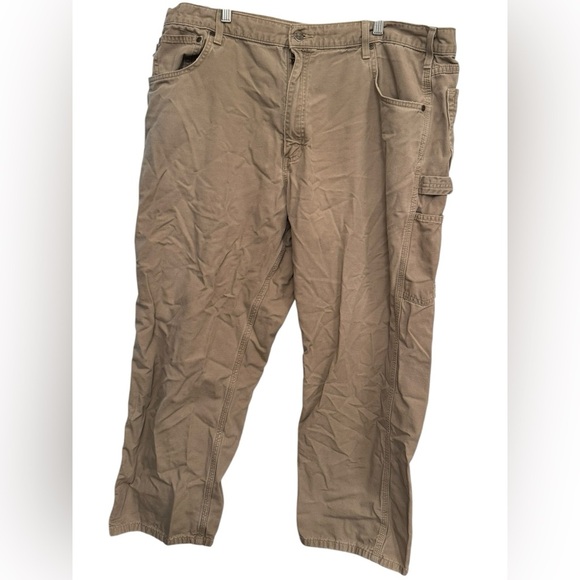 Men’s Carhart pants size 42x30 Loose fit Carpenter work blue collar construction - Picture 2 of 9
